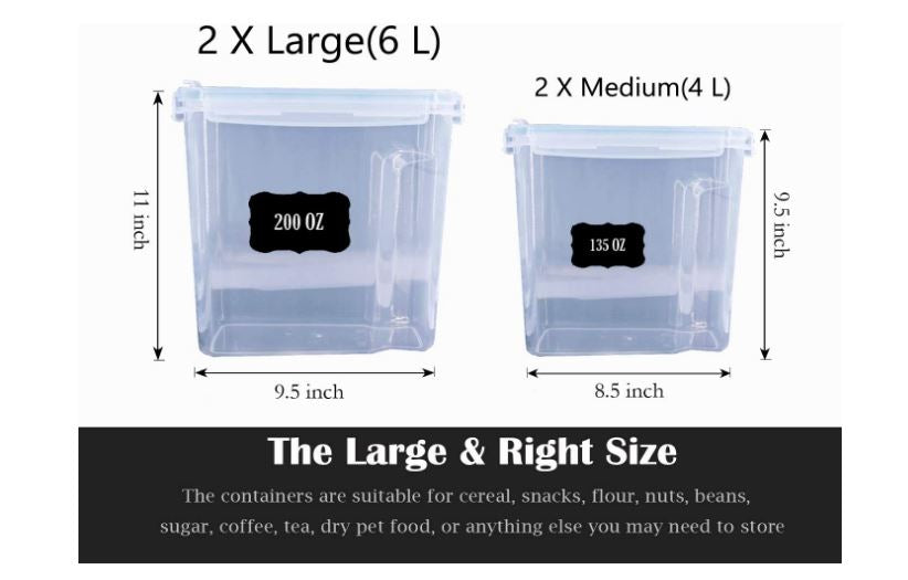 Cereal Container Airtight Food Storage Containers Set