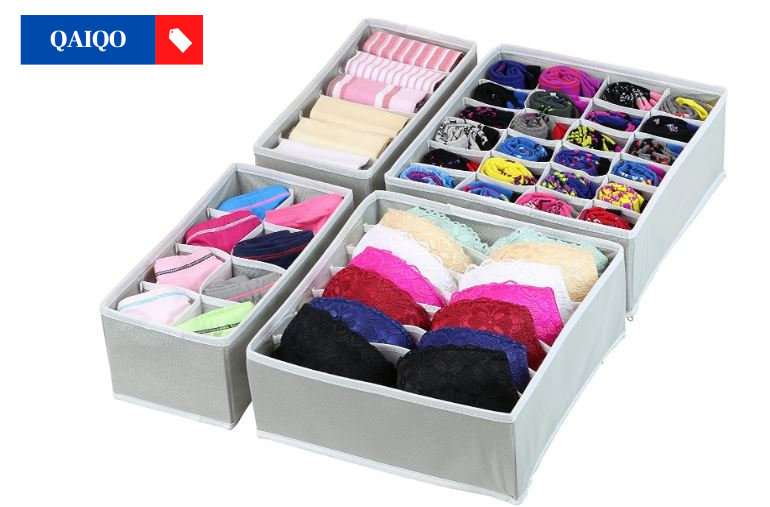 Simple Houseware Closet Underwear Organizer Drawer Divider 4 Set