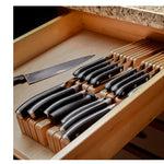 Living In-Drawer Bamboo Knife Block Holds 14 Knives