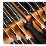 Living In-Drawer Bamboo Knife Block Holds 14 Knives