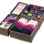 Simple Houseware Closet Underwear Organizer Drawer Divider 4 Set
