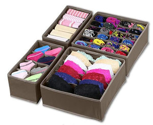 Simple Houseware Closet Underwear Organizer Drawer Divider 4 Set