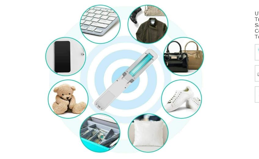 UV-C Light Sanitizer Portable Travel UV Ultraviolet