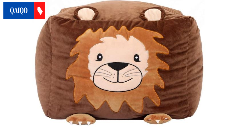 Plush Toy Storage Bag Lion Bean Bag Cover 24x24