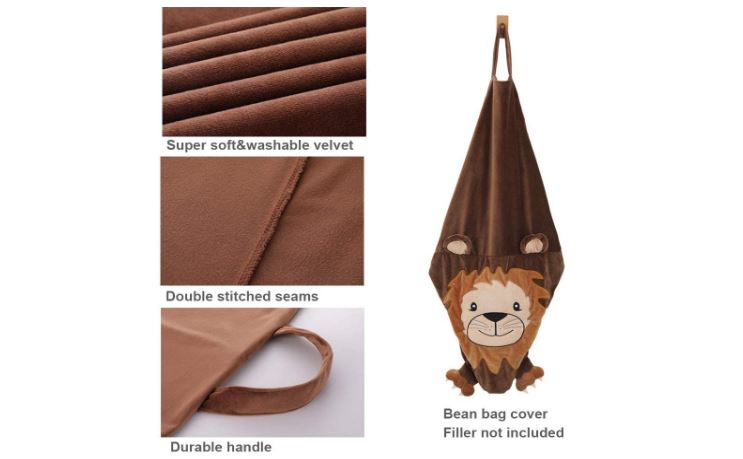 Plush Toy Storage Bag Lion Bean Bag Cover 24x24