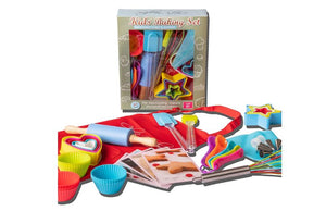 Kids real baking set with recipes 44-Piece/Child Apron/Cupcake cups